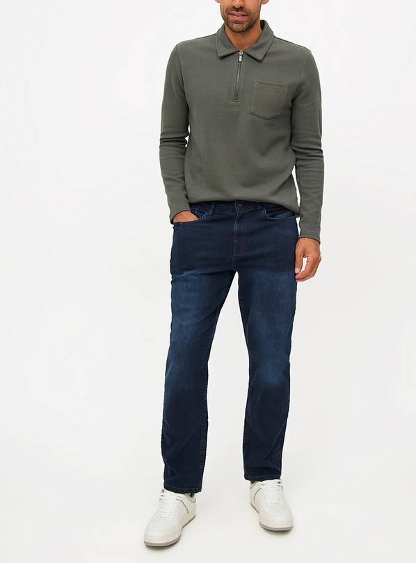 Free Fit Dark Wash Straight Leg Jeans 40S